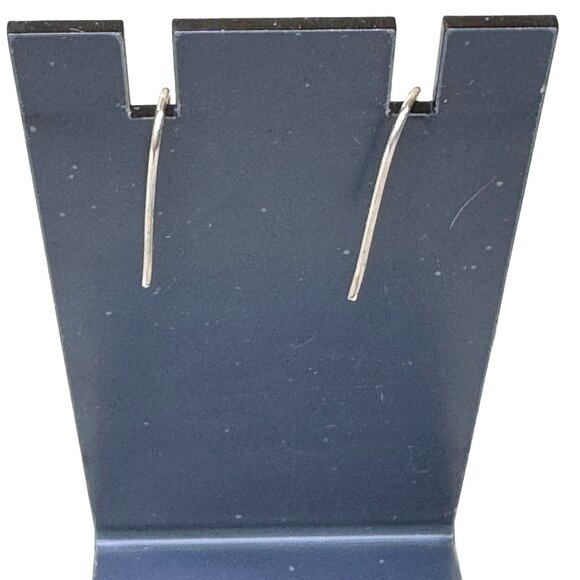 Large Statement Hammered Sterling Silver Teardrop Dangle Earrings Lightweight 2" - Picture 2 of 6